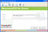 RecoveryFix for Excel screenshot